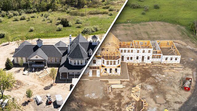 Aerial Construction Progress in Livingston County, Michigan